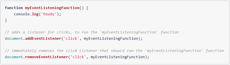 remove event listener example