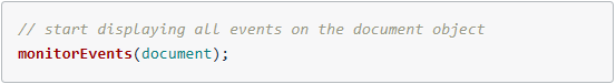 monitorEvents(document);