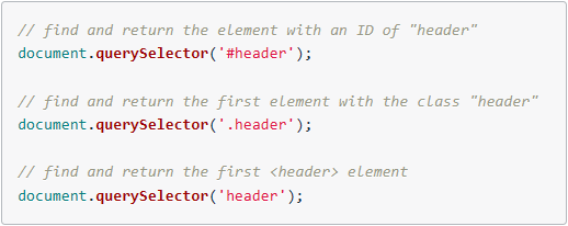 querySelector